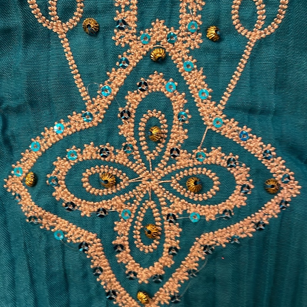 Scully Blue Embellished Sleeveless Blouse - Picture 4 of 7
